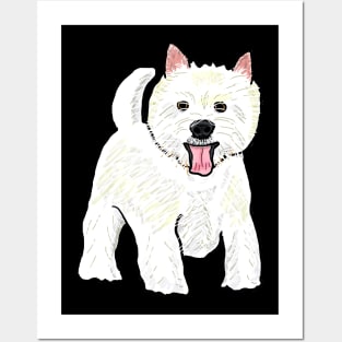 Westie West Highland White Terrier Posters and Art